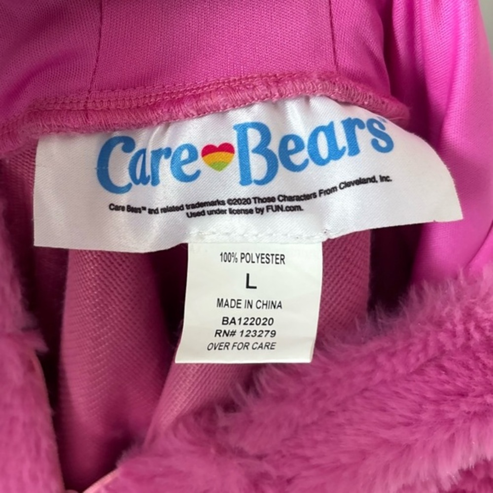 Care‎ Bears Cheer Bear Pink Hoodie Sweatshirt Costume Womens Size Large Kidcore - Picture 9 of 9